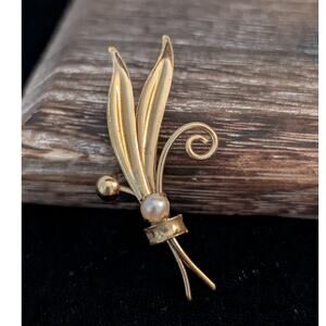 Vintage 40s-50s Winard Jewelry Co. 12K Gold Filled Pearl Brooch